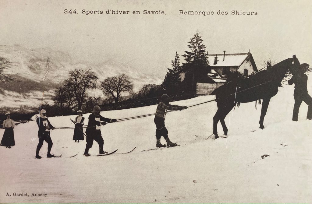 Chalet du Gran Maci Manigod : sports d'hiver en 1930